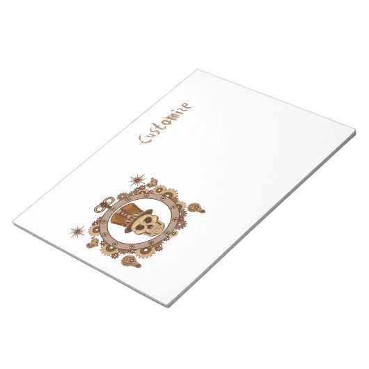 Bloc-note Steampunk Thème Top Hat Skull Thunder_Cove (Incliné)