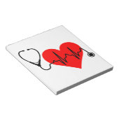 Bloc-note Stéthoscope Battement de coeur Coeur (Incliné)