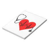 Bloc-note Stéthoscope Battement de coeur Coeur (Tourné)