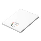 Bloc-note Stéthoscope floral pour infirmière à domicile (Tourné)