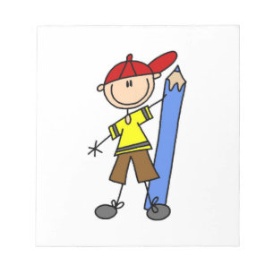 Bloc-note Stick Boy Avec Crayon