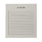 Bloc-note Stone Grey To Do List Minimalist Teacher Simple (Devant)