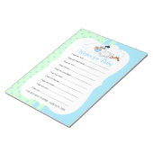 Bloc-note Stork avec un mignon petit bébé garçon - Voeux (Incliné)