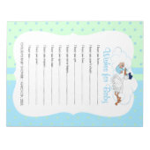 Bloc-note Stork avec un mignon petit bébé garçon - Voeux (Devant)