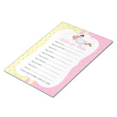 Bloc-note Stork avec une mignonne petite fille de bébé - Voe (Incliné)