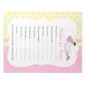 Bloc-note Stork avec une mignonne petite fille de bébé - Voe (Devant)