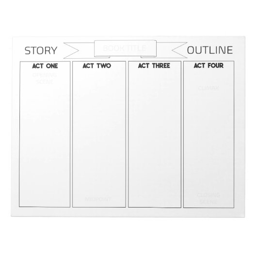 Bloc-note Story Outline Notepad (Devant)