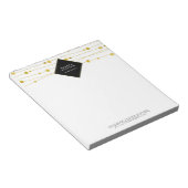 Bloc-note Strands Confetti en or personnalisables (Incliné)