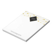 Bloc-note Strands Confetti en or personnalisables (Tourné)