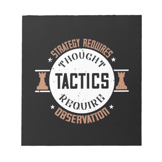 Bloc-note Strategy Requires Thought, Tactics Require (Devant)