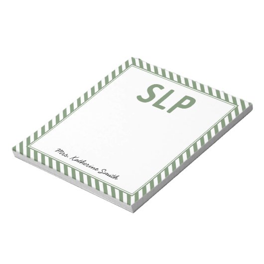 Bloc-note Stripes élégantes personnalisées Pathologiste de l (Tourné)