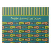 Bloc-note Stripes, Motif tribal, Turquoise : Bloc-notes, Jot (Devant)