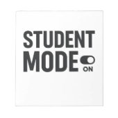 Bloc-note Student Mode On – Funny Study Motivation (Devant)