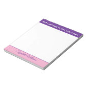 Bloc-note Stuff I will forget name pink purple (Tourné)