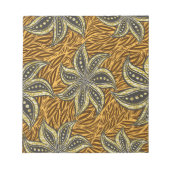 Bloc-note Style Batik Floral Abstrait africain (Devant)