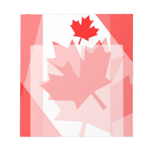 Bloc-note Style canadien Feuille d'érable rouge en couches C