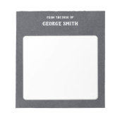 Bloc-note Style de tableau noir du bureau personnalisable (Devant)