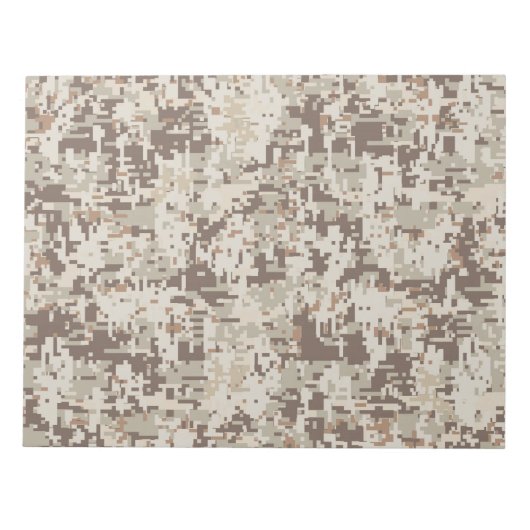 Bloc-note Style Désert Camouflage Numérique Décor Beige (Devant)