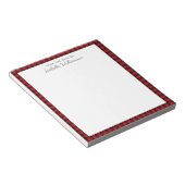 Bloc-note Style Moderne Vérification Buffalo Noir Rouge Carr (Incliné)