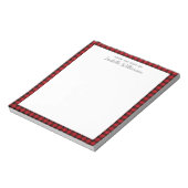 Bloc-note Style Moderne Vérification Buffalo Noir Rouge Carr (Tourné)