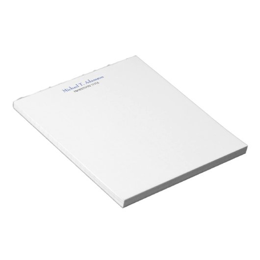 Bloc-note Style rétro Élégant Plaque blanche simple (Incliné)