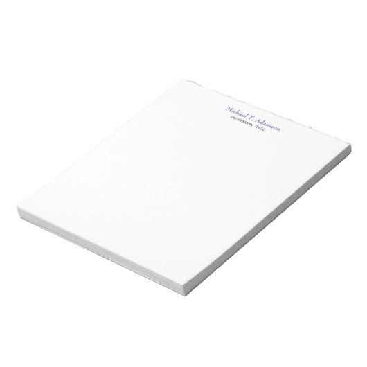 Bloc-note Style rétro Élégant Plaque blanche simple (Tourné)