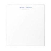 Bloc-note Style rétro Élégant Plaque blanche simple (Devant)