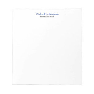 Bloc-note Style rétro Élégant Plaque blanche simple