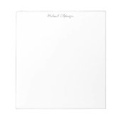 Bloc-note Style Rétro Élégant Simple Blanc Calligraphie (Devant)