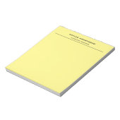 Bloc-note Stylé Simple Professionnel Jaune Clair (Tourné)
