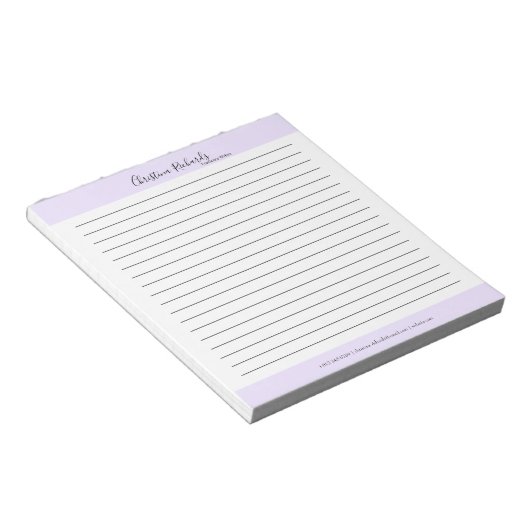 Bloc-note Style Violet minimaliste Linne (Incliné)