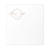 Bloc-note Styles Tiffany Marine Blue & Rose Gold Company Log (Devant)