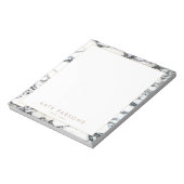 Bloc-note Stylish Chic Black and White Marble Nom Notepad (Tourné)