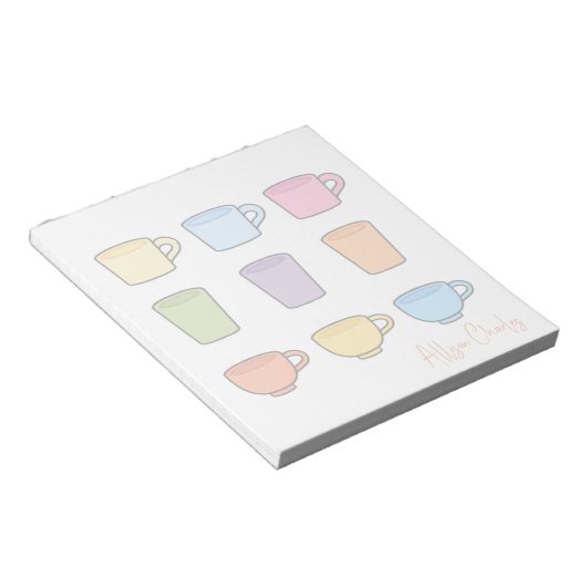 Bloc-note Stylish Cute Mugs Unique Trendy Simple  (Incliné)