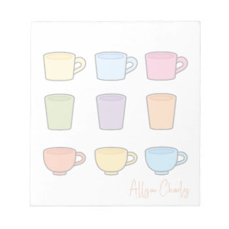 Bloc-note Stylish Cute Mugs Unique Trendy Simple 