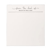 Bloc-note Stylish From The Desk Of Professional Beige (Devant)