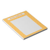 Bloc-note Stylish Yellow Modern Typography Personalized Name (Incliné)