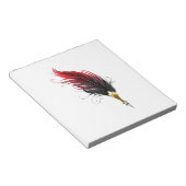 Bloc-note Stylo rouge en plumes avec nib or (Incliné)