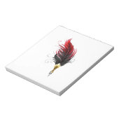 Bloc-note Stylo rouge en plumes avec nib or (Tourné)