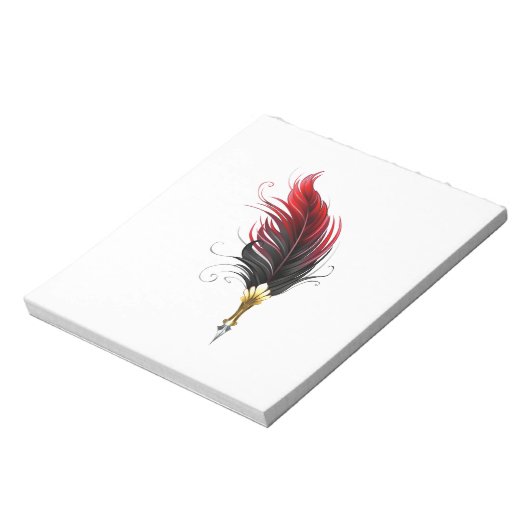 Bloc-note Stylo rouge en plumes avec nib or (Tourné)