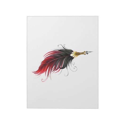 Bloc-note Stylo rouge en plumes avec nib or (Tourné)