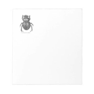 Bloc-note Stylo Vintage Scarab Beetle et dessin d'encre