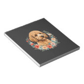Bloc-note Sublimation ronde de chien floral (Incliné)