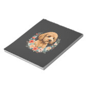 Bloc-note Sublimation ronde de chien floral (Tourné)