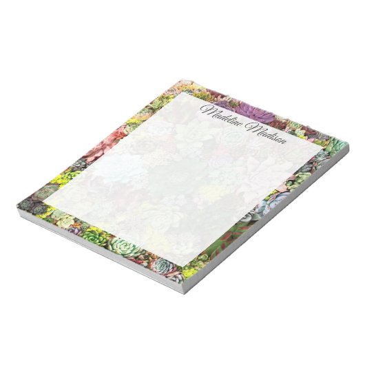 Bloc-note Succulents colorés (Tourné)