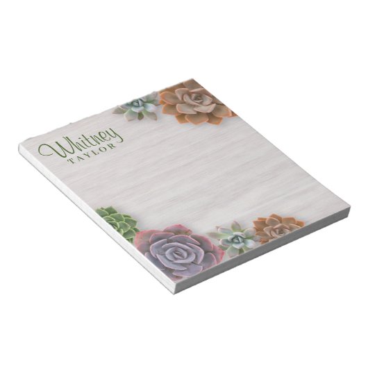 Bloc-note Succulents rustiques (Incliné)