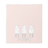 Bloc-note Sucettes roses blanches (Devant)