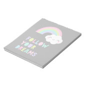 Bloc-note Suivez vos rêves Cute Rainbow Cloud (Tourné)