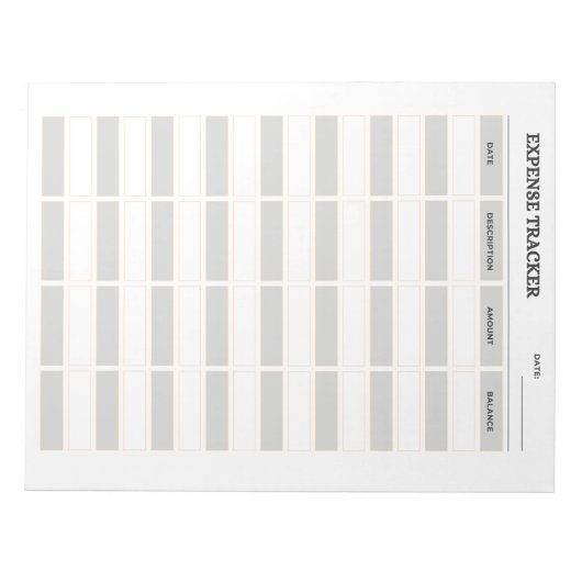 Bloc-note Suivi de dépenses (Devant)