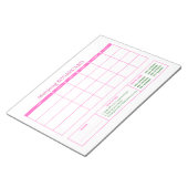 Bloc-note Suivi de score de jeu rose prépa Mahjong (Incliné)